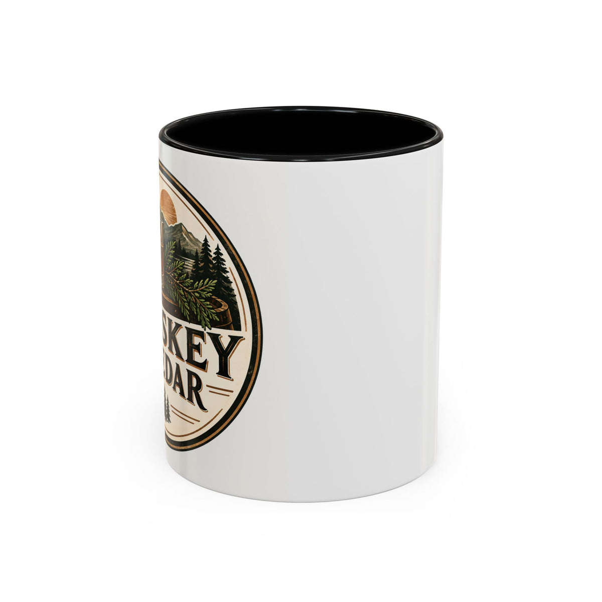 Whiskey & Cedar Accent Coffee Mug — Rustic Outdoorsman 11/15oz