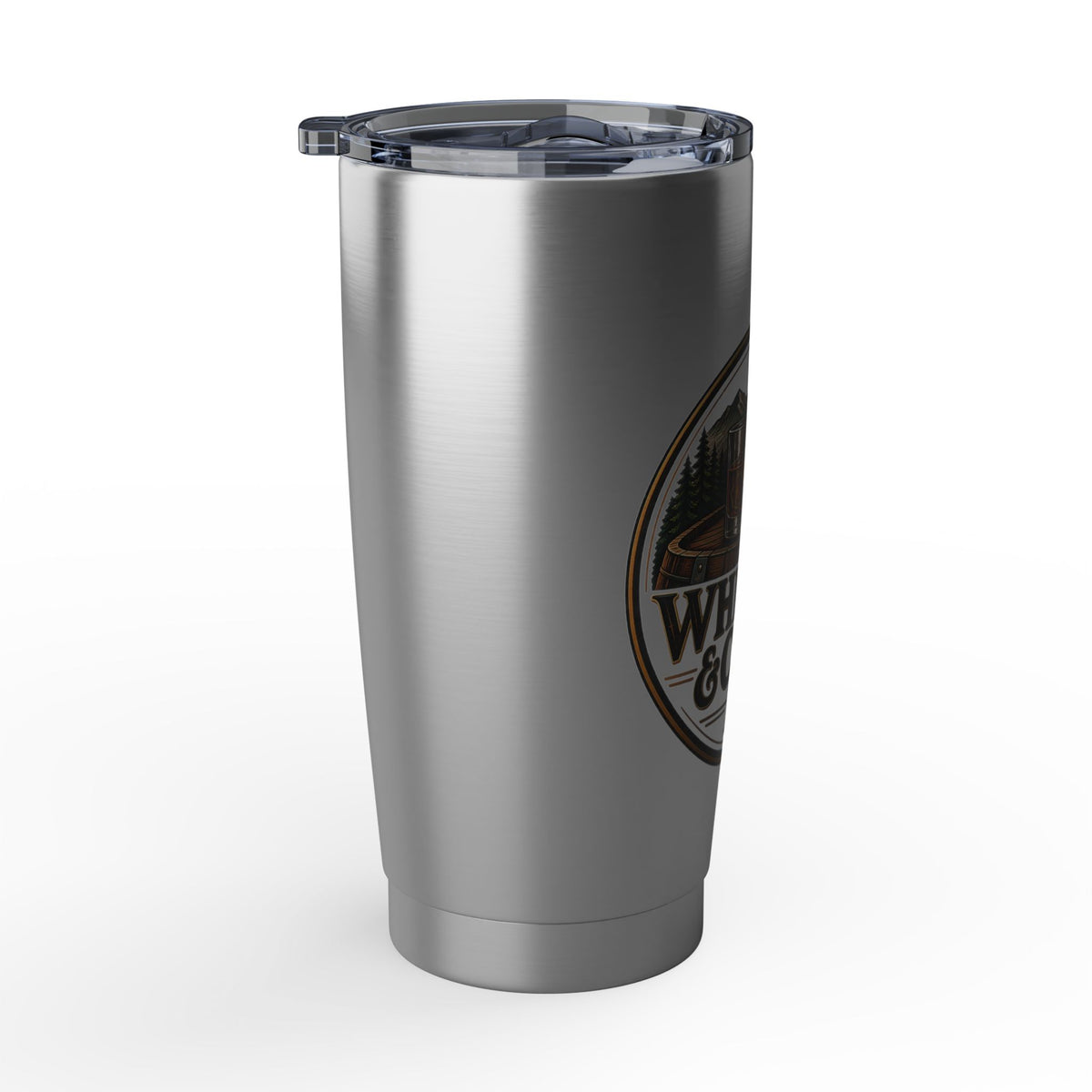 Whiskey & Cedar 20oz Insulated Tumbler — Rustic Outdoor Barware Gift
