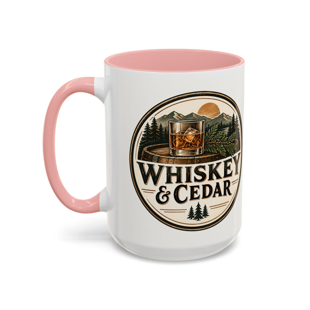 Whiskey & Cedar Accent Coffee Mug — Rustic Outdoorsman 11/15oz