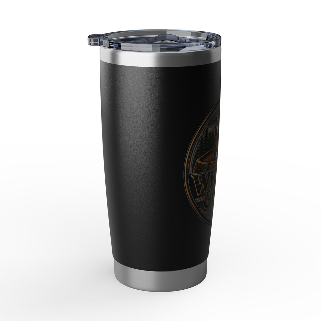 Whiskey & Cedar 20oz Insulated Tumbler — Rustic Outdoor Barware Gift