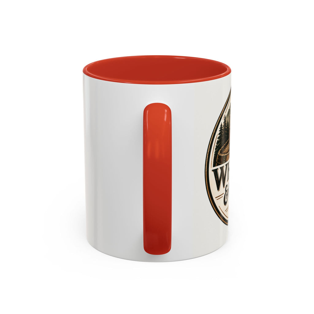 Whiskey & Cedar Accent Coffee Mug — Rustic Outdoorsman 11/15oz