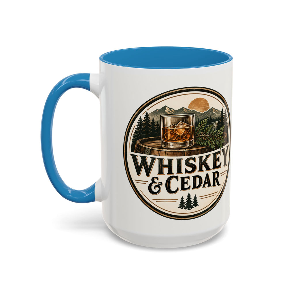 Whiskey & Cedar Accent Coffee Mug — Rustic Outdoorsman 11/15oz